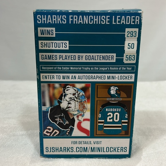 San Jose Sharks 25th Anniversary Alumni Mini- Locker Series EVGENI NABOK… - Picture 3 of 12